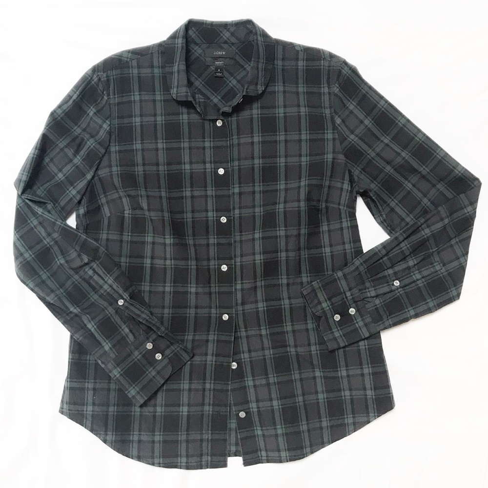 J Crew Plaid Perfect fit Shirt (Size 8)